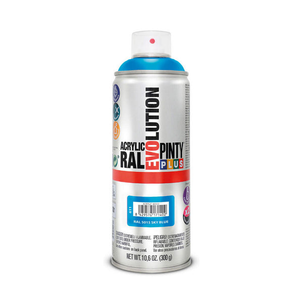 Peinture en spray Pintyplus Evolution RAL 5015 400 ml Sky Blue