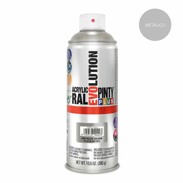 Peinture en spray Pintyplus Evolution MT191 Métallisé 400 ml Argenté