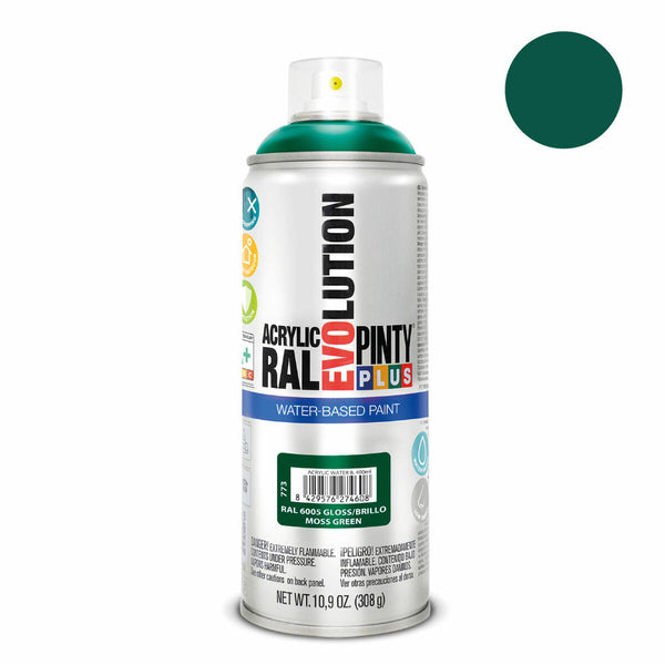 Spray paint Pintyplus Evolution RAL 6005 Water based Moss Green 400 ml