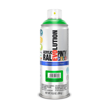 Peinture en spray Pintyplus Evolution RAL 6018 Base d'eau Yellow Green 400 ml