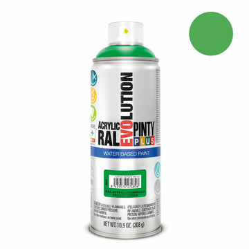 Peinture en spray Pintyplus Evolution RAL 6018 Base d'eau Yellow Green 400 ml