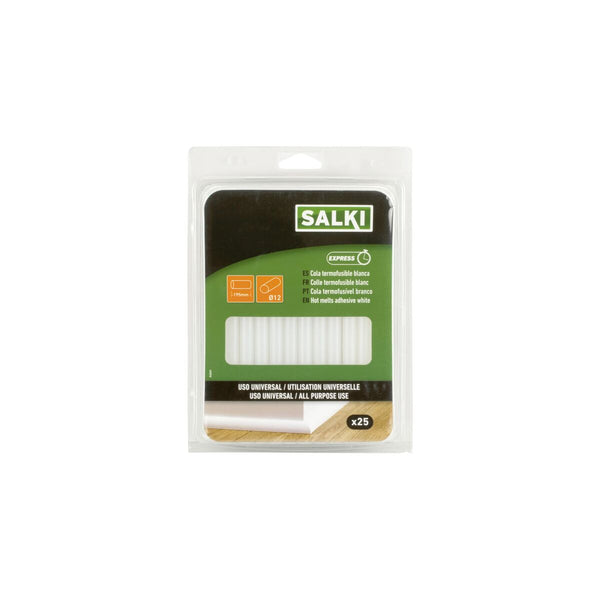 Bâtons de colle thermofusible Salki Express 430407 Universel Ø 12 x 195 mm Blanc 500 g (25 Unités)