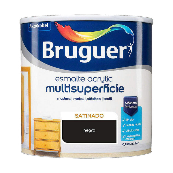 Acrylic paint Bruguer Black Acrylic polish (250 ml)