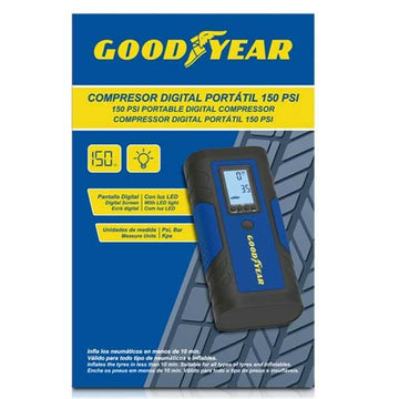 Prenosni Zračni Kompresor z LED Lučjo Goodyear GOD0019 2600 mAh 150 PSI 7,4 V