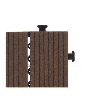 Interlocking Floor Tile Composite Brown Polyethylene (30 x 2,6 x 30 cm)