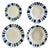 Tableware Blue 19 pcs Porcelain Faded effect