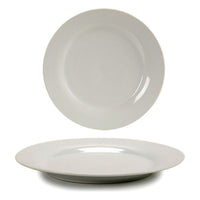 Flat plate Ø 24,5 cm White Porcelain (24,5 x 2,3 x 24,5 cm)