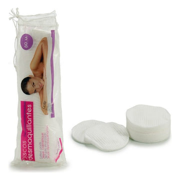 Make-up Remover Pads White Cotton (50 Pieces)