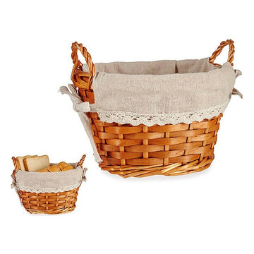 Breadbasket Oval wicker Cloth (17 x 16 x 24 cm)