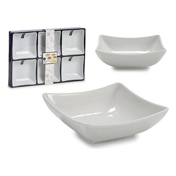 Plate set (6 pcs) Porcelain (6 Pieces) (12 x 4 x 12 cm) (12 x 12 x 3,5 cm) (12 x 3,5 x 12 cm)