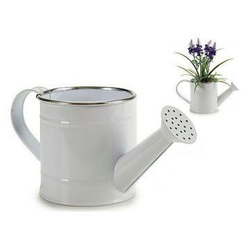 Watering Can Silver Metal White