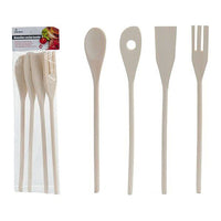 Kitchen Spatula Wood (30 cm) (4 Pieces)