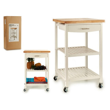 Kitchen Trolley White (40 x 87 x 58	 cm)