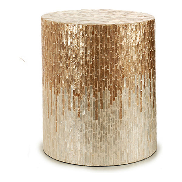 Stool Silver Golden Mother of pearl DM (40 x 46 x 40	 cm)