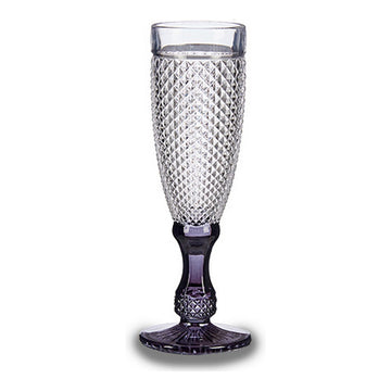Wineglass Vivalto Glass Crystal Anthracite (7 x 20 x 7 cm) (185 ml) (1 pcs)