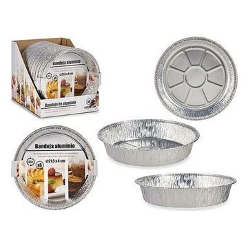 Set of trays Aluminium Circular (6 pcs) (ø 21,5 x 4 cm)