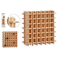 Bottle rack Pine Natural (75 x 21,5 x 75 cm)