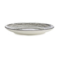 Assiette plate Rayures Porcelaine Noir Blanc 24 x 2,8 x 24 cm