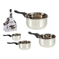 Set of Cookware Silver Black Stainless steel (2 Pieces)