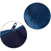 Cushion Velvet Blue Polyester (45 x 13 x 45 cm)