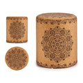 Pouffe Mandala Brown MDF Cork (34 x 39 x 34 cm)