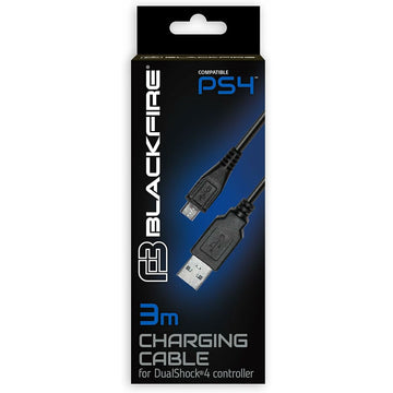 Câble USB vers micro USB Blackfire PS4 Noir