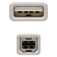 Cavo USB 2.0 NANOCABLE Beige