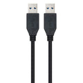 USB 3.0 A to USB A Cable NANOCABLE 10.01.1002BK Black