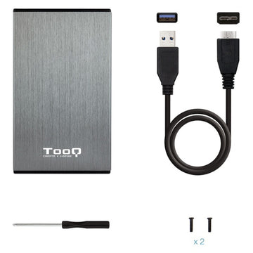Housing for Hard Disk TooQ TQE-2527G 2,5" SATA USB 3.0 Black