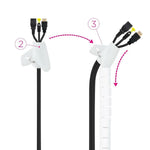 Cable Organiser NANOCABLE 10.36.0001-W Ø 25 mm White 1 m
