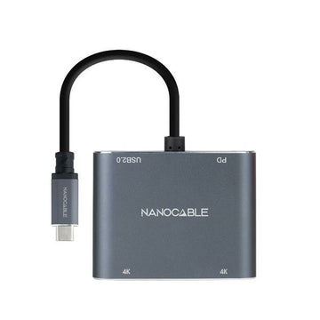 Adattatore USB C con HDMI NANOCABLE 10.16.4305 4K Ultra HD Grigio 15 cm