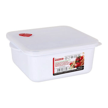 Lunch Box with Lid for Microwaves Privilege Squared White