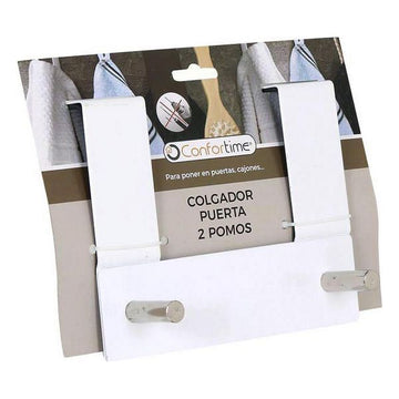 Door Coat Rack Confortime (2 Hangers) (17 X 13,4 x 8,5 cm)