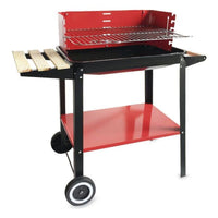 Coal Barbecue with Wheels Algon Black Red (58 x 38 x 72 cm) Enamelled Steel