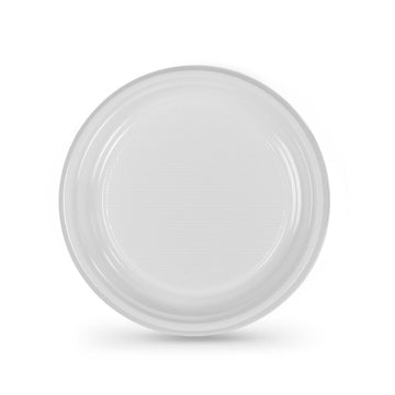 Set of reusable plates Algon Circular White 17 x 17 x 1,5 cm Plastic 25 Units