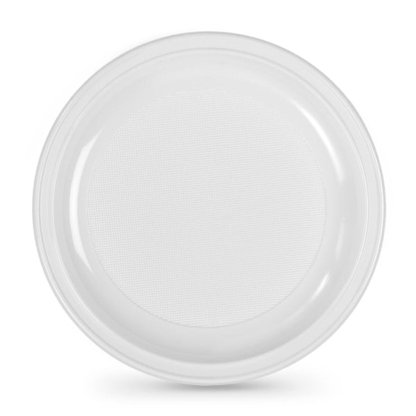 Set of reusable plates Algon Circular White 28 cm Plastic 12 Units