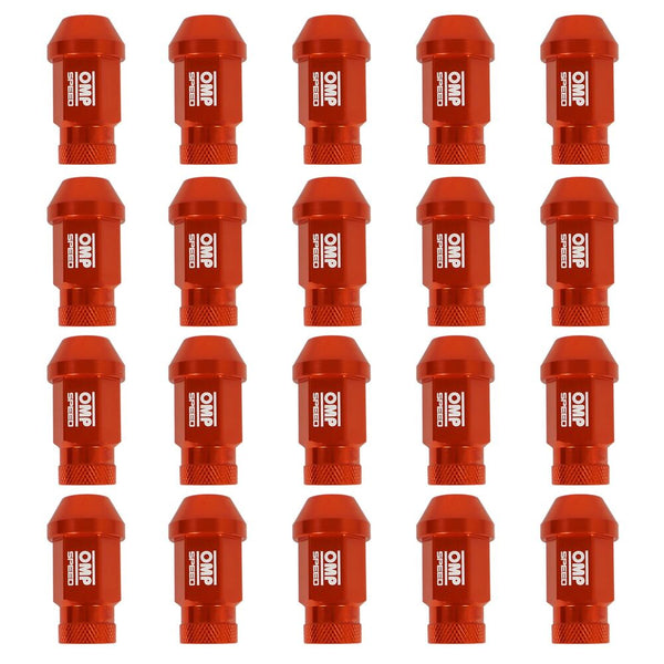 Set Muttern OMP Orange 40 mm 20 pcs M12 x 1,50