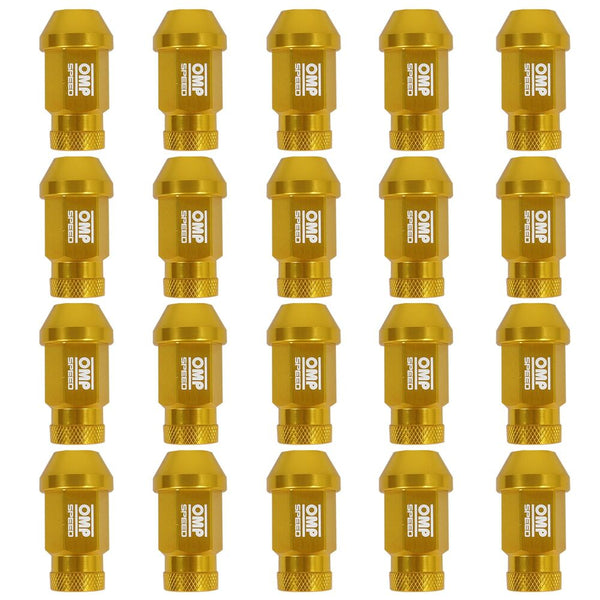 Set Nuts OMP Gold 40 mm 20 uds M12 x 1,50