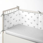 Cot protector Cool Kids Hearts (60 x 60 x 60 + 40 cm)