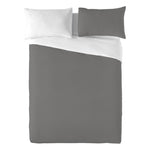 Housse de Couette Naturals Two Colors Blanc Gris