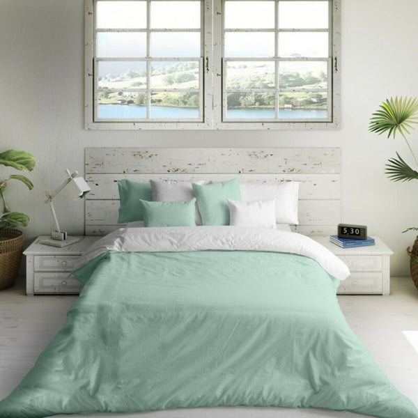 Housse de Couette Naturals Bicolor Blanc Vert