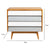 Chest of drawers Aarhus Mindi wood (90 x 42 x 80 cm)