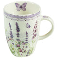 Cup with Plate Flowers Lavendar (4 Pcs)