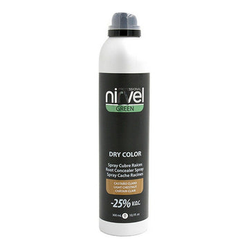 Ansatzspray für graues Haar Green Dry Color Nirvel Kastanie hell (300 ml)