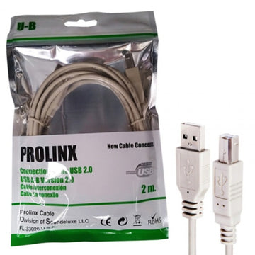 USB 2.0 Cable Prolinx U-B 1,5 m Beige