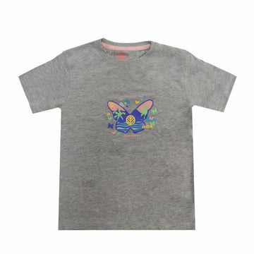 Kurzarm-T-Shirt für Kinder Rox Butterfly Hellgrau