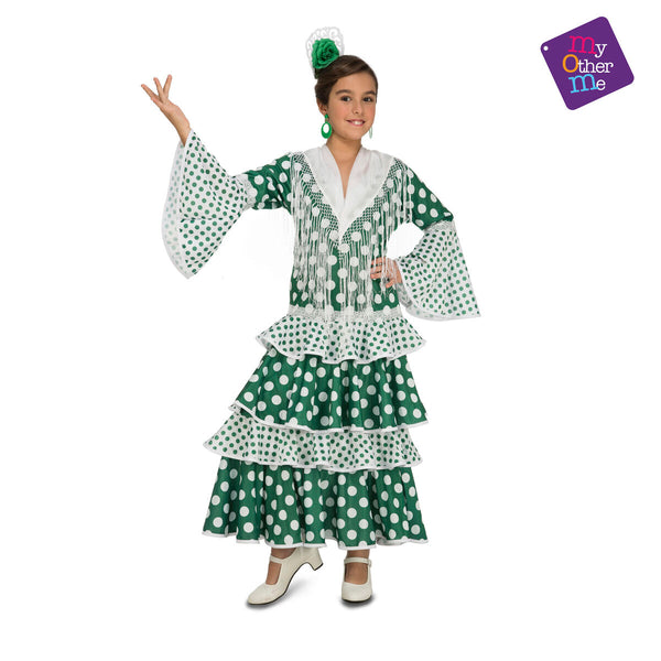 Costume for Children My Other Me Feria Flamenco Dancer Green