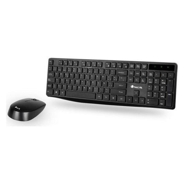 Keyboard and Wireless Mouse NGS Allure 1200 dpi 2.4 GHz