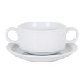 Cup with Plate Cambridge II 300 ml White