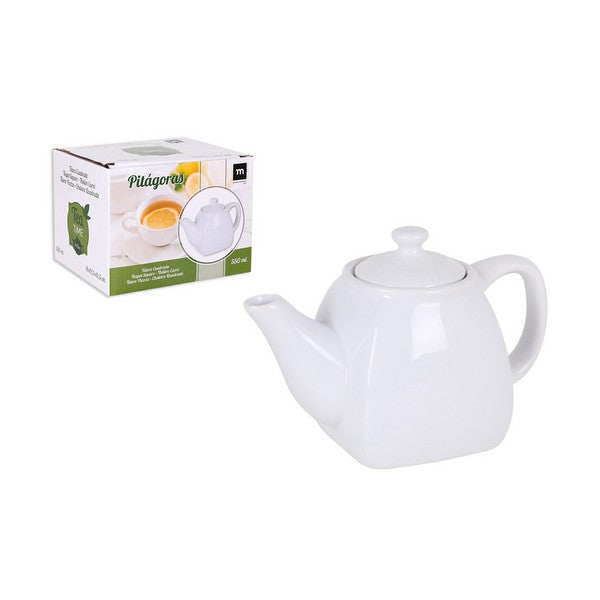 Teapot La Mediterránea Pitágoras Porcelain White